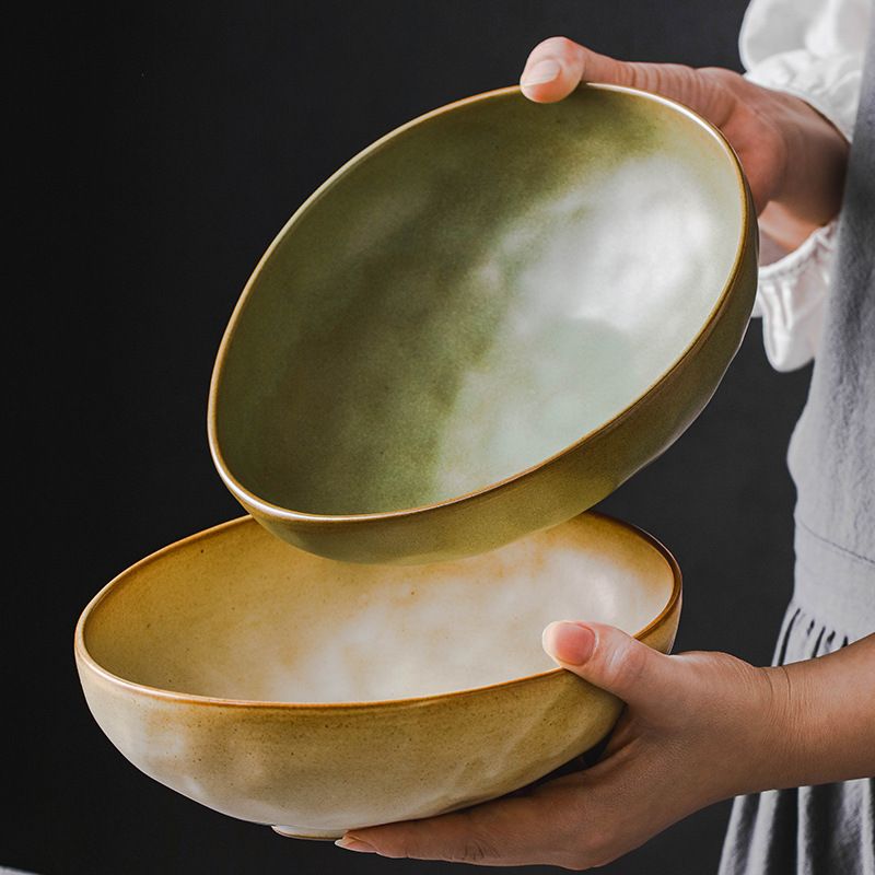 Lovely Drinkware Gifts - Triangular Creative Pottery Dinner Bowl 10inch
