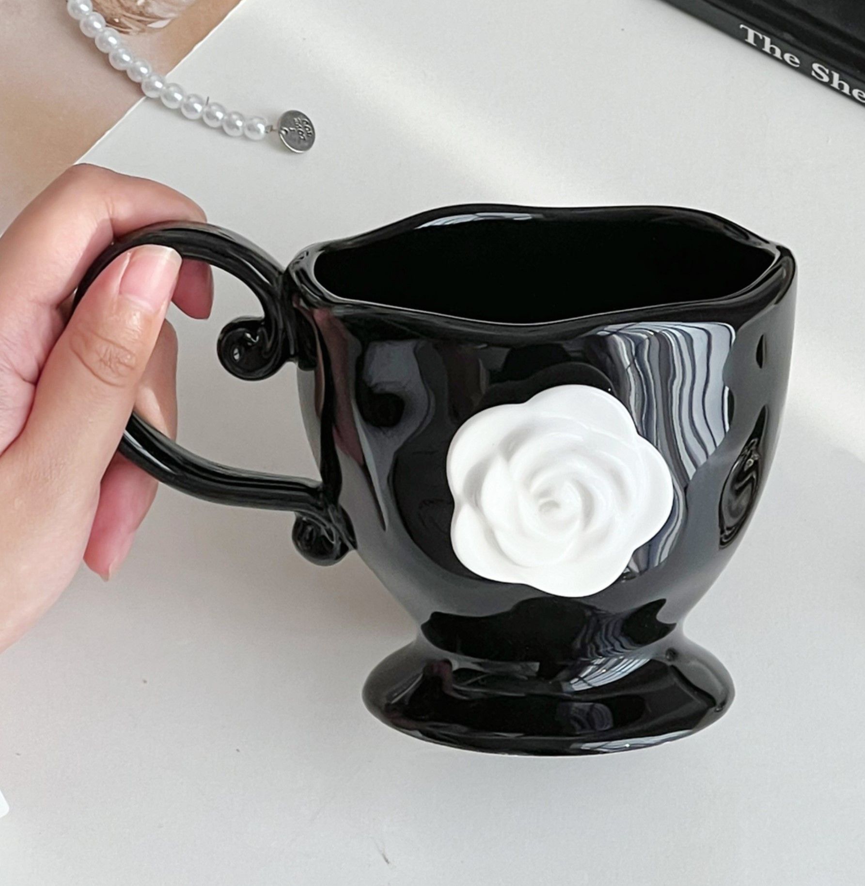 Lovely Drinkware Gifts - Elegant Camellia Relief Mug