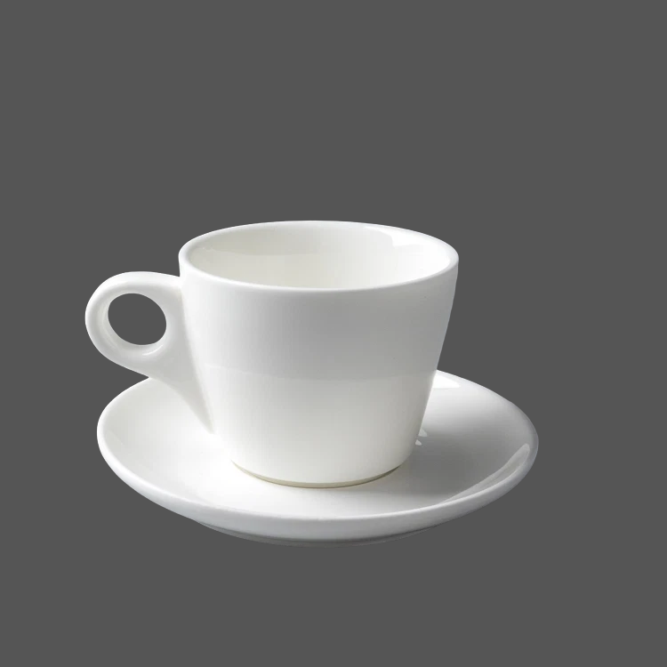 Pure White Ceramic Cup and Saucer - X011417