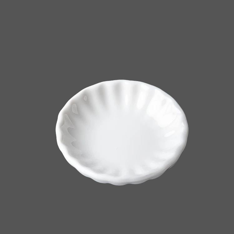 Pure White Ceramic Sauce Dish - X021495