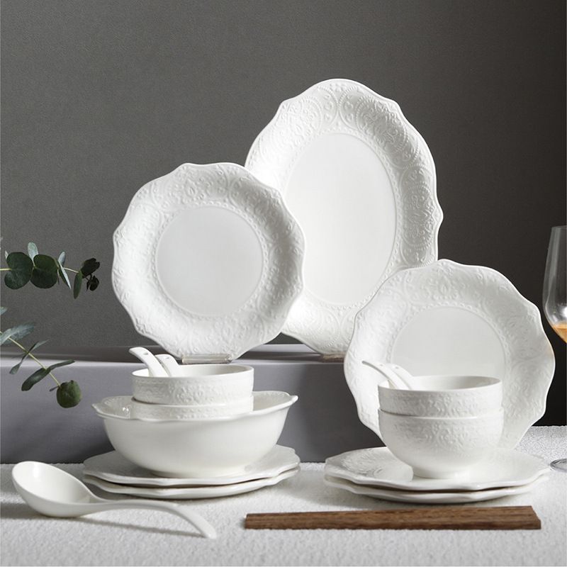 Alice Relief Scalloped 5-Piece Tableware Set