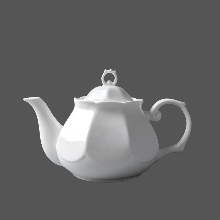 Pure White Ceramic Tea Pot - X011465