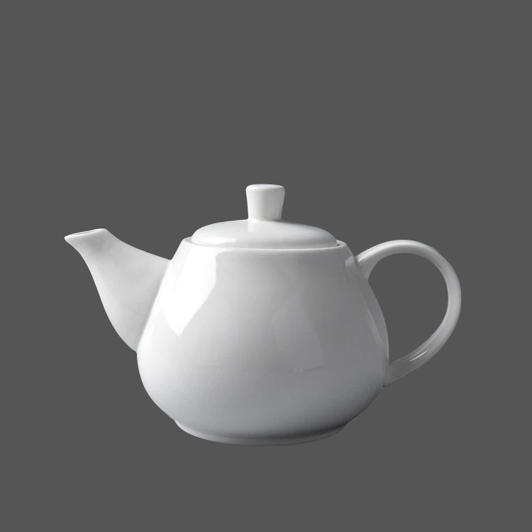 Pure White Ceramic Tea Pot - X011478