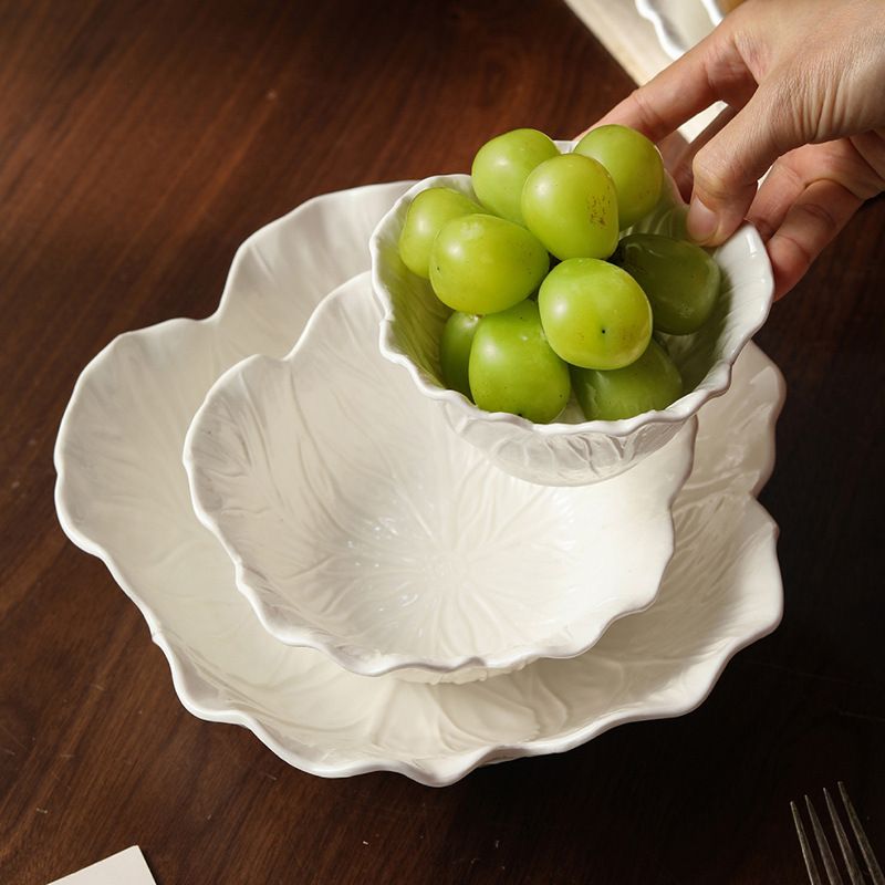 Art Tableware Set - Cabbage Creative Relief Tableware Bowl
