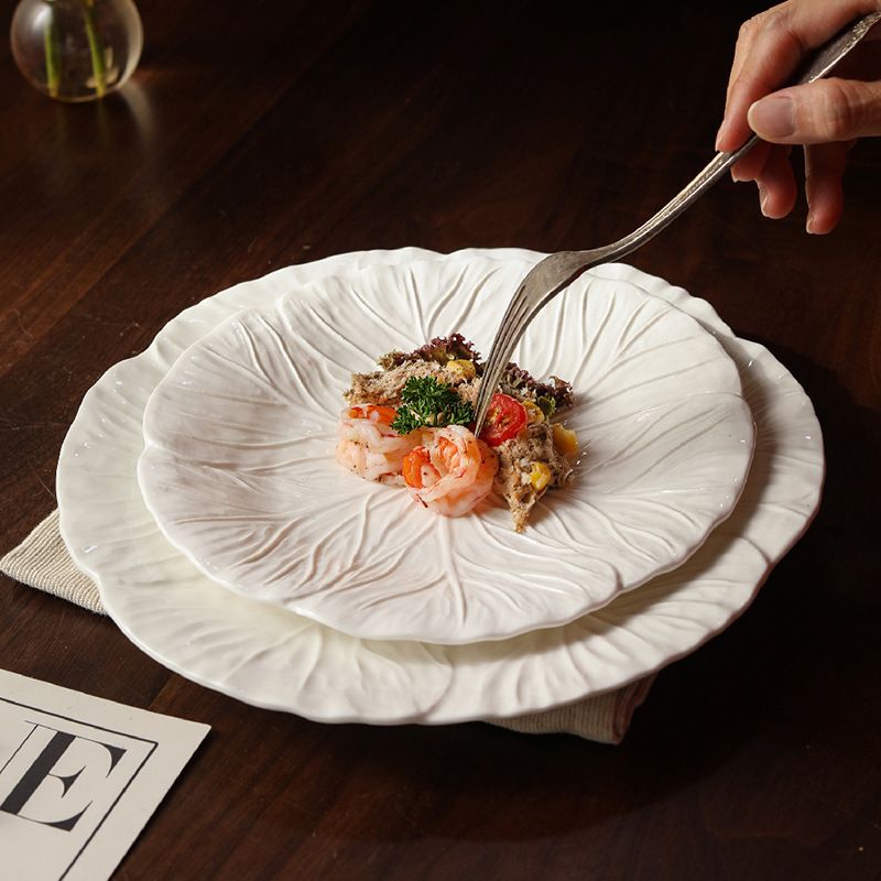 Art Tableware Set - Cabbage Creative Relief Tableware Plate