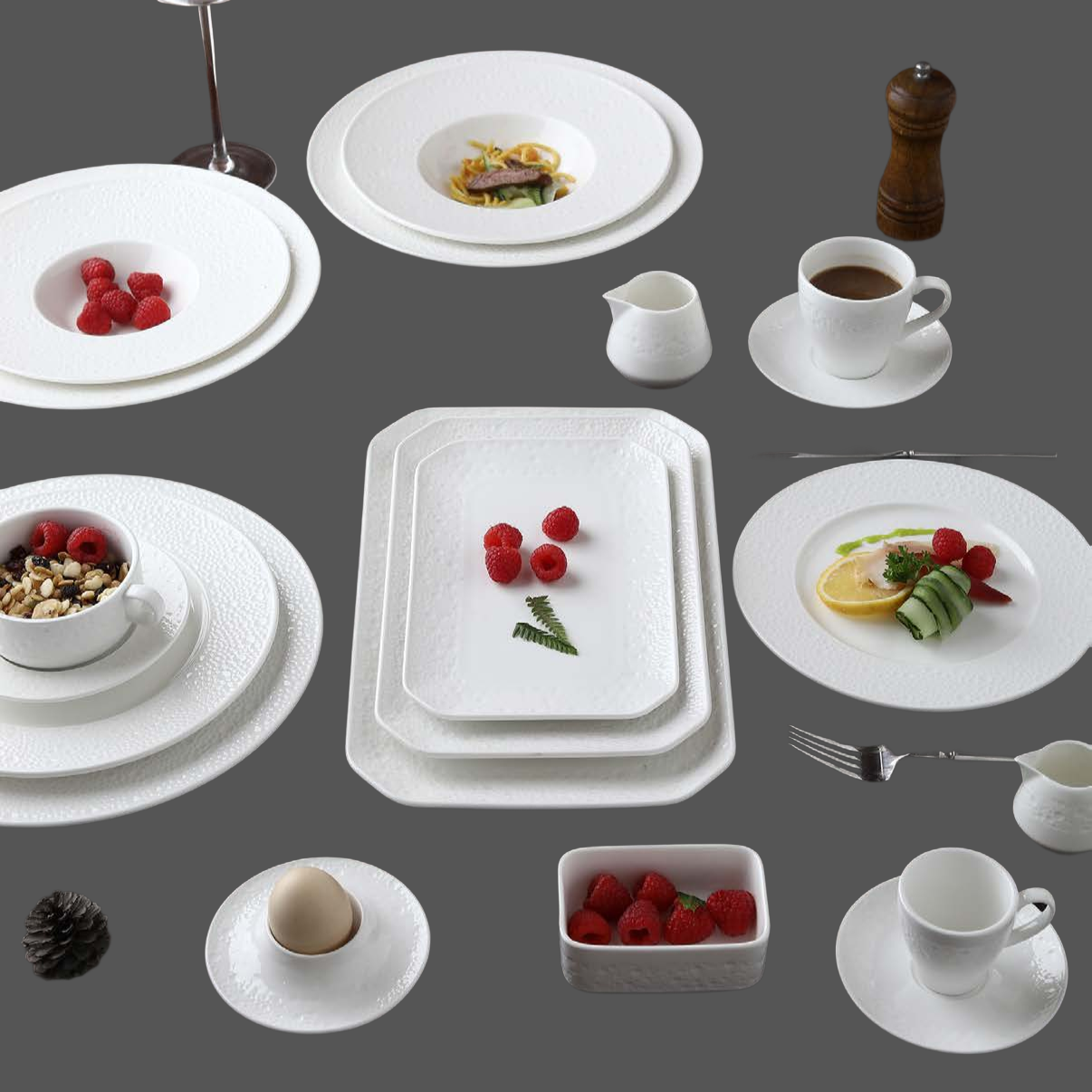 Art Tableware Set - Pebble Collection