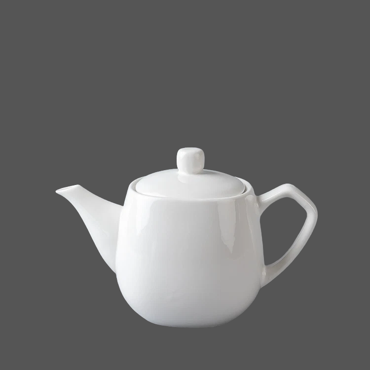 Pure White Ceramic Tea Pot - X021380