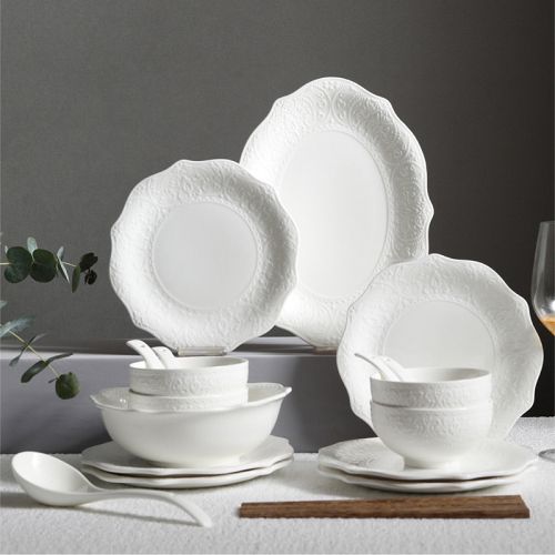 Alice Relief Scalloped 5-Piece Tableware Set