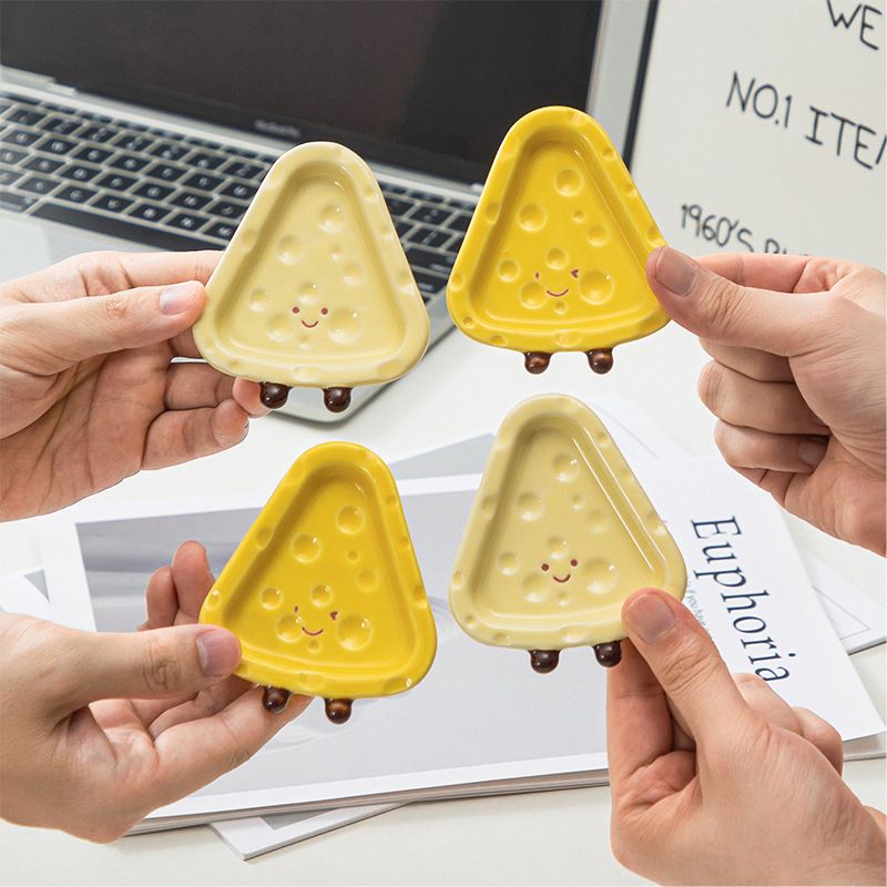 Cheese-Shaped Creative Sauce Dish & Jewelry Tray