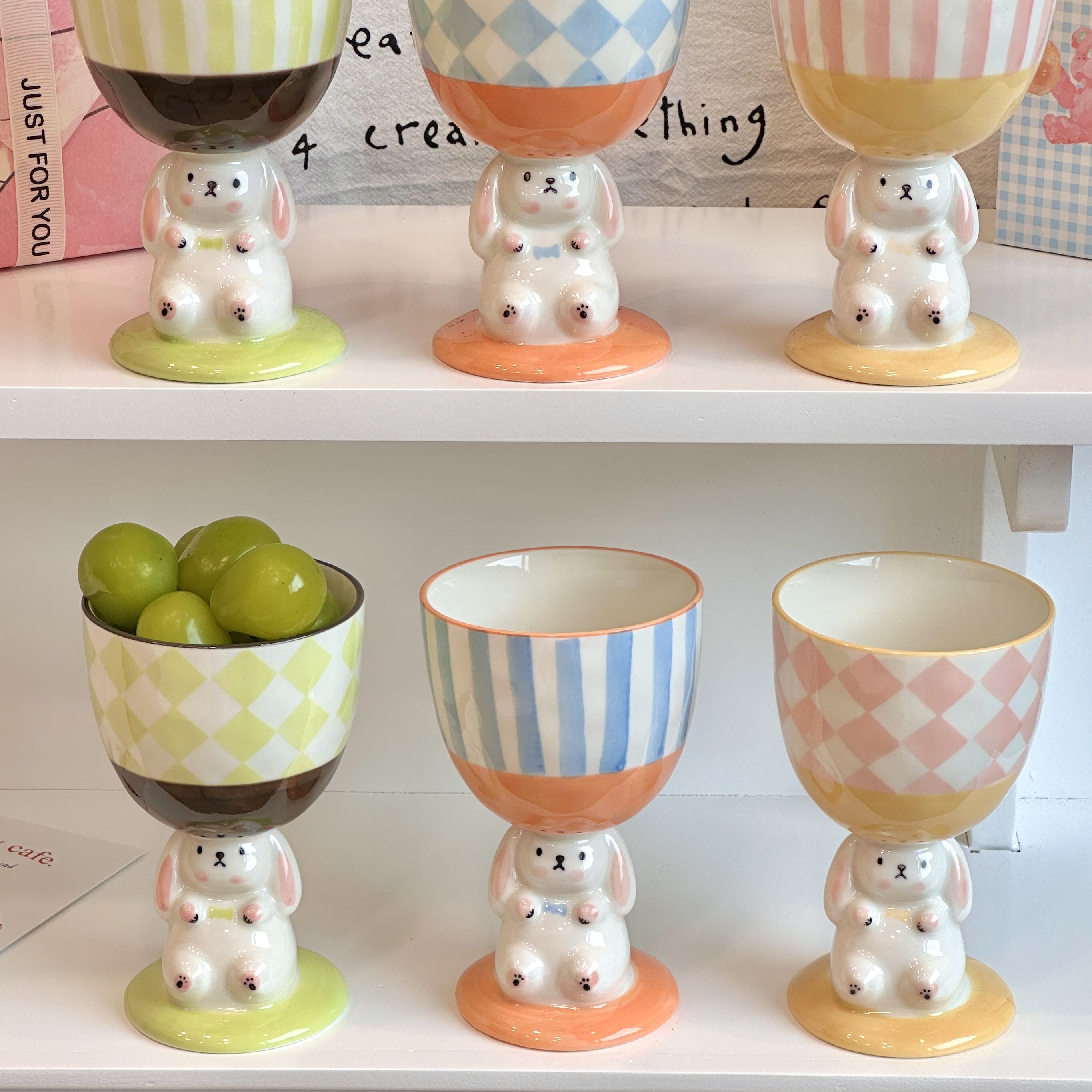 Lovely Drinkware Gifts - Cute Bunny Dessert & Ice Cream Goblet