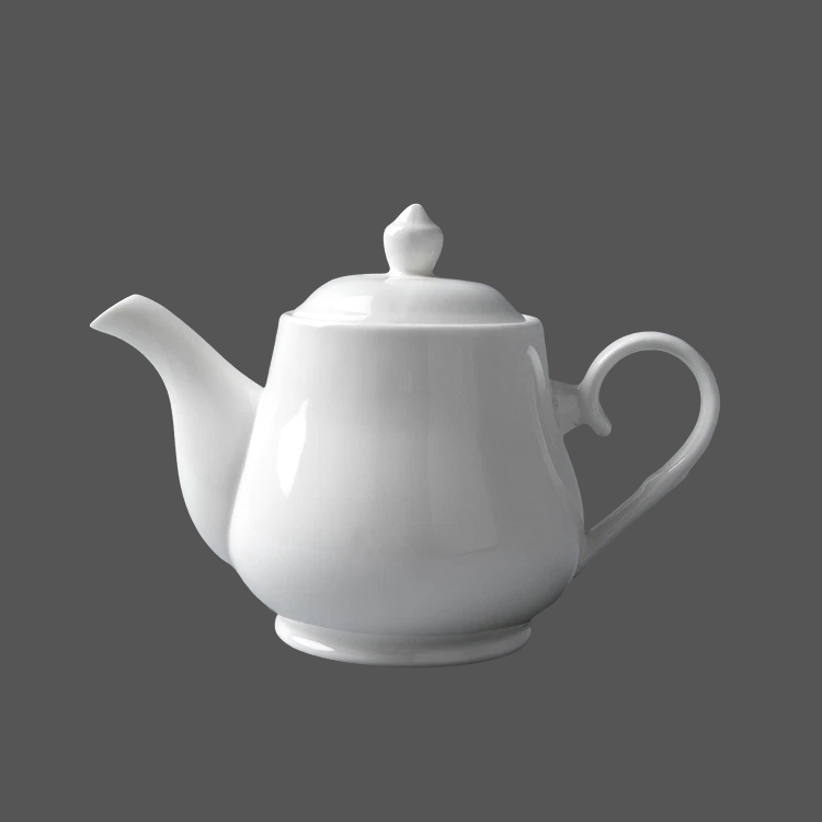 Pure White Ceramic Tea Pot - X011470