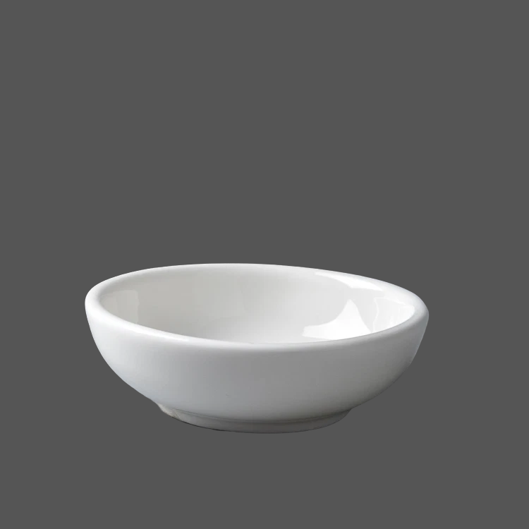 Pure White Ceramic Sauce Dish - X011311