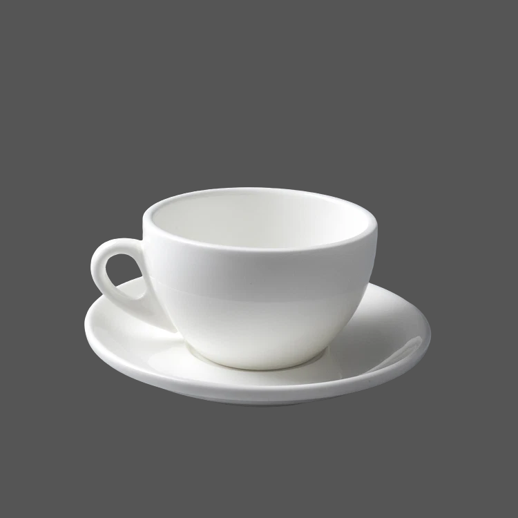 Pure White Ceramic Cup and Saucer - X011428